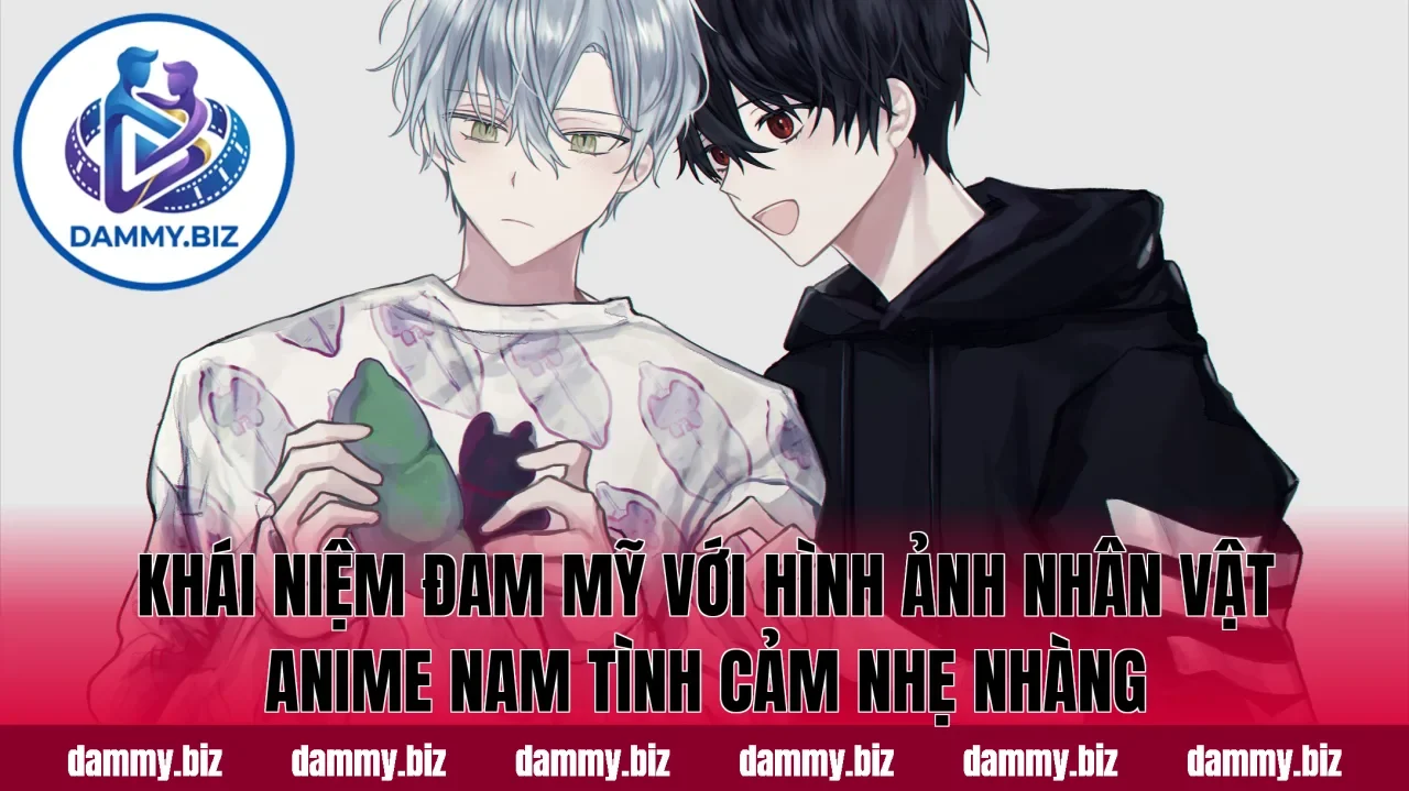 Khái niệm đam mỹ với hình ảnh nhân vật anime nam tình cảm nhẹ nhàng